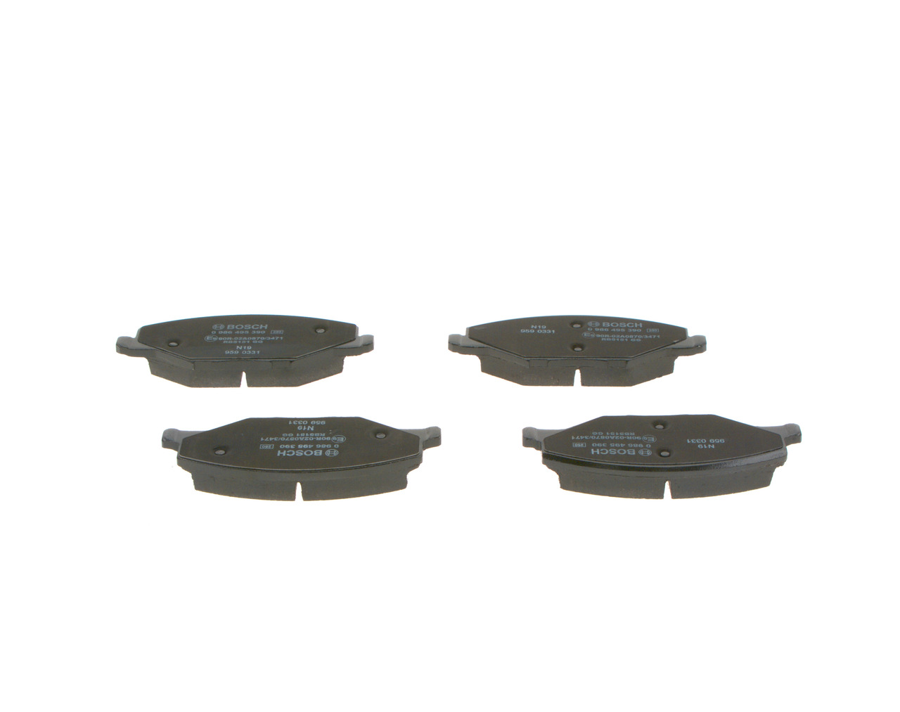 BOSCH 0 986 495 390 Bremsbelagsatz, Scheibenbremse