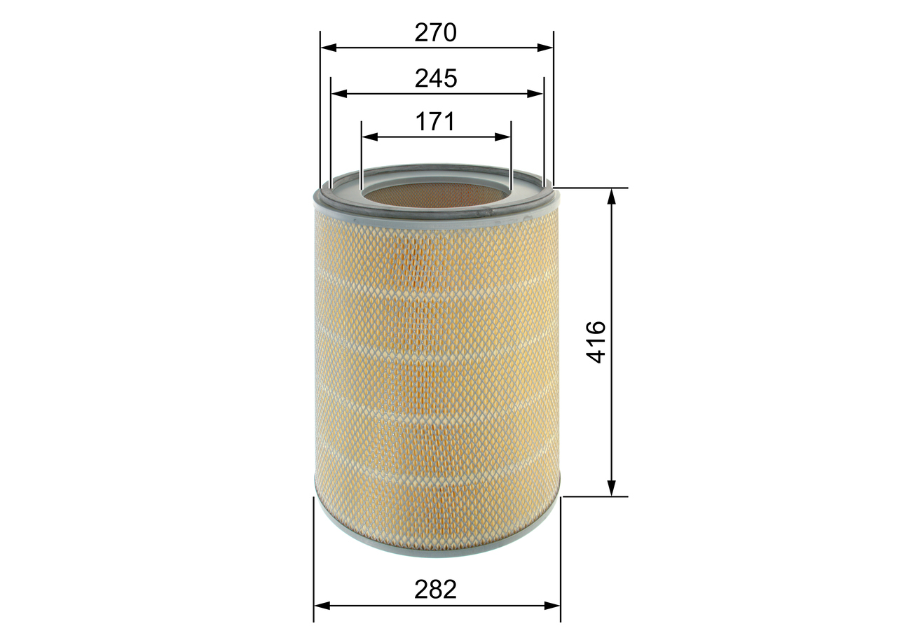 BOSCH 0 986 4B0 047 Luftfilter