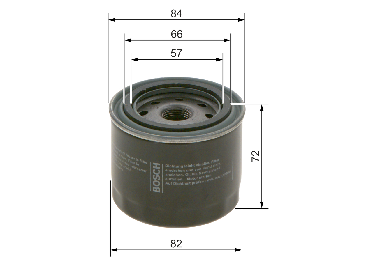 BOSCH 0 986 4B7 066 Ölfilter
