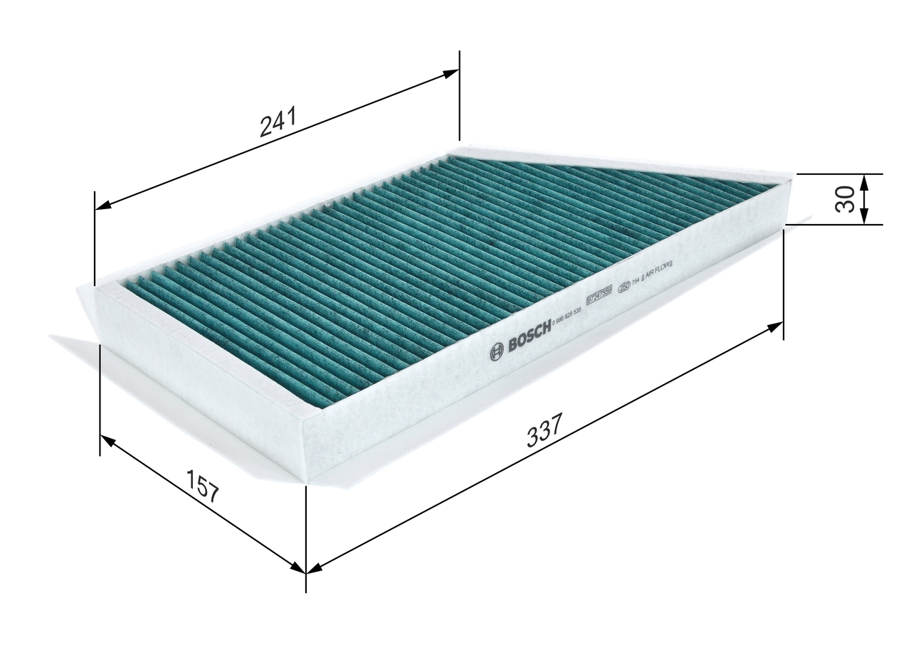 BOSCH 0 986 628 535 FILTER+ Filter, Innenraumluft