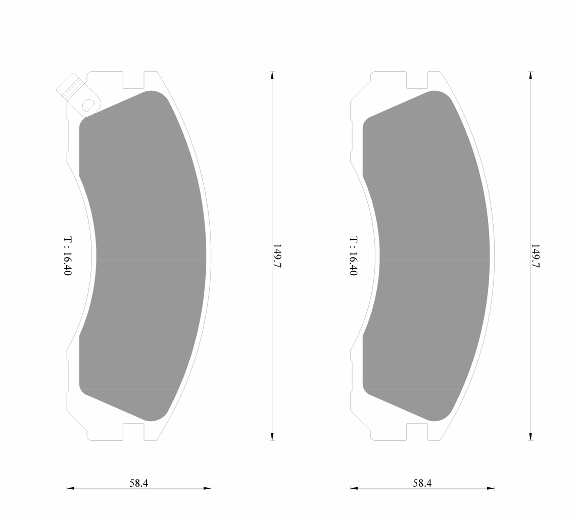 BOSCH 0 986 AB1 605 Bremsbelagsatz, Scheibenbremse