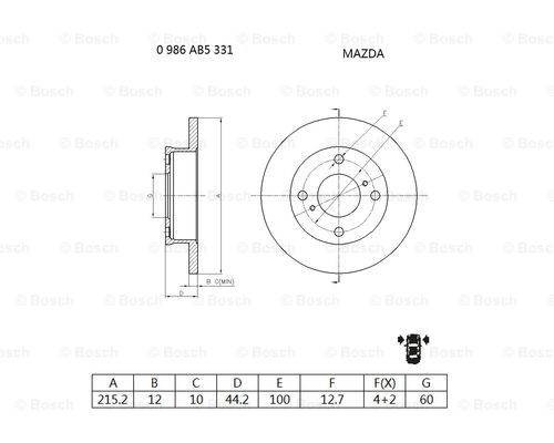 BOSCH 0 986 AB5 331 Brake Disc