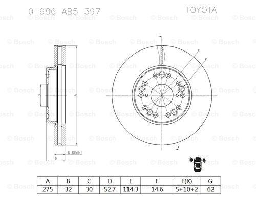 BOSCH 0 986 AB5 397 Brake Disc