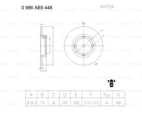 BOSCH 0 986 AB5 448 Brake Disc