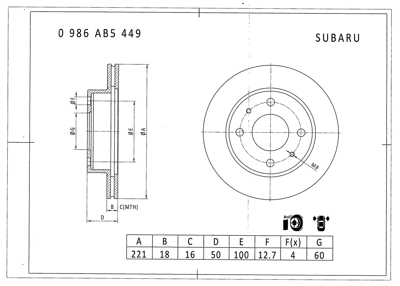 BOSCH 0 986 AB5 449 Bremsscheibe