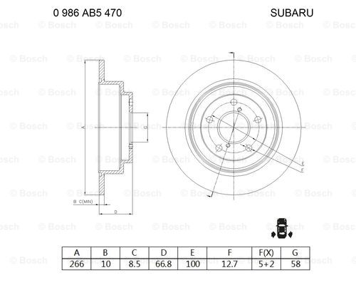 BOSCH 0 986 AB5 470 Brake Disc