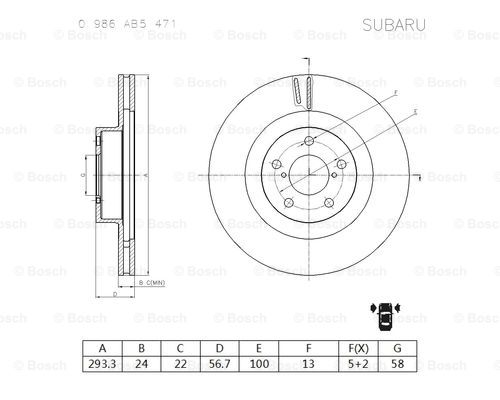 BOSCH 0 986 AB5 471 Brake Disc