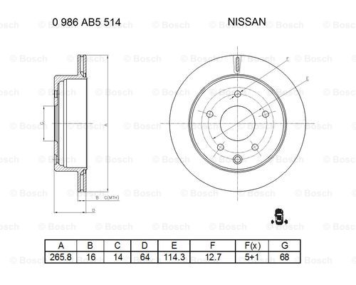 BOSCH 0 986 AB5 514 Brake Disc