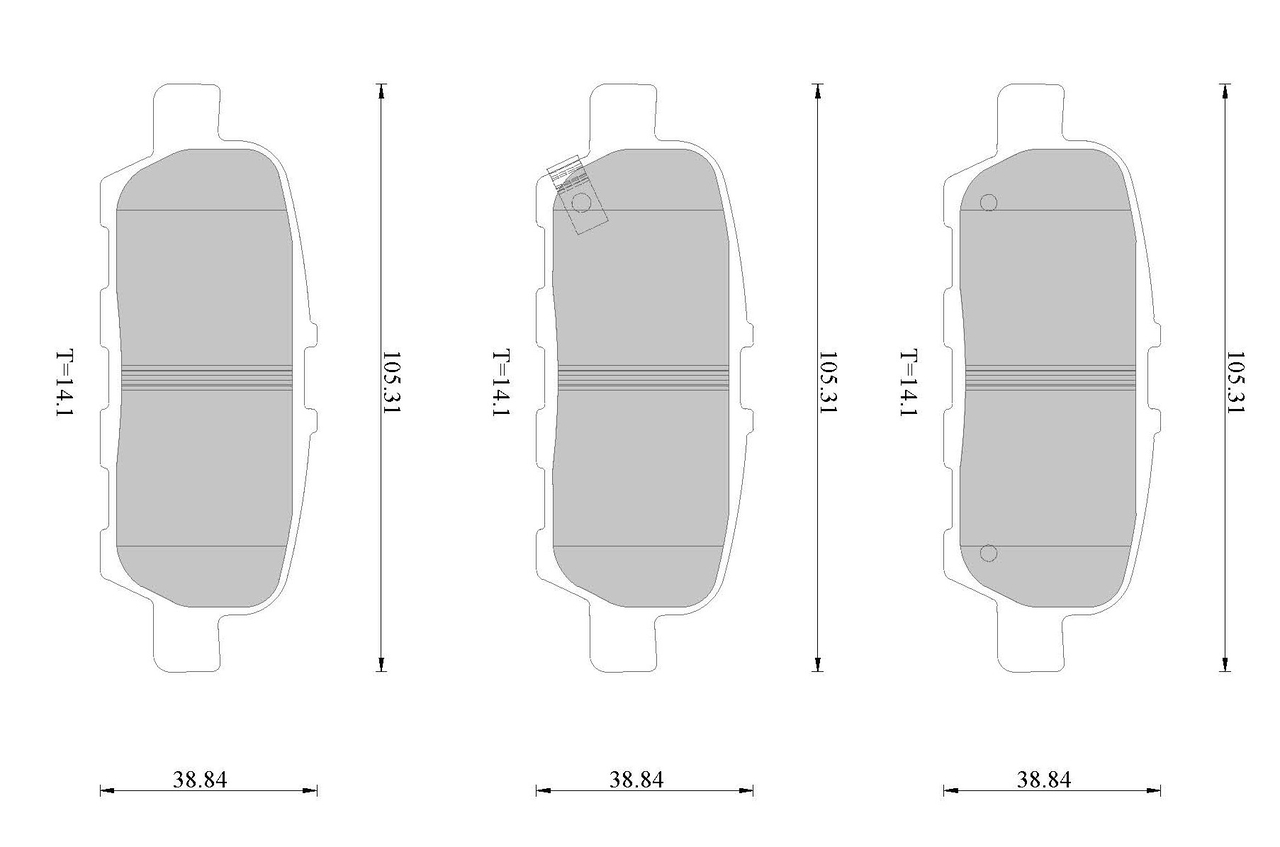 BOSCH 0 986 AB9 440 Bremsbelagsatz, Scheibenbremse
