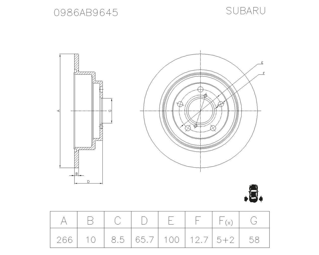 BOSCH 0 986 AB9 645 Brake Disc