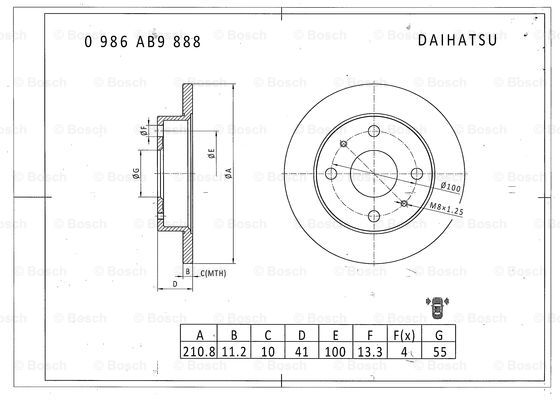 BOSCH 0 986 AB9 888 Brake Disc