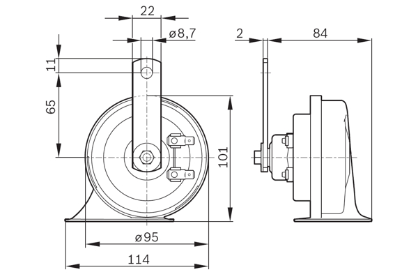 BOSCH 0 986 AH0 501 houkačka