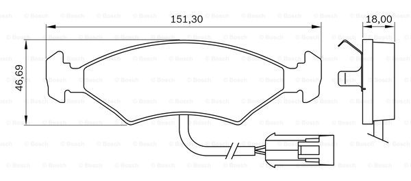 BOSCH 0 986 BB0 001 Brake...