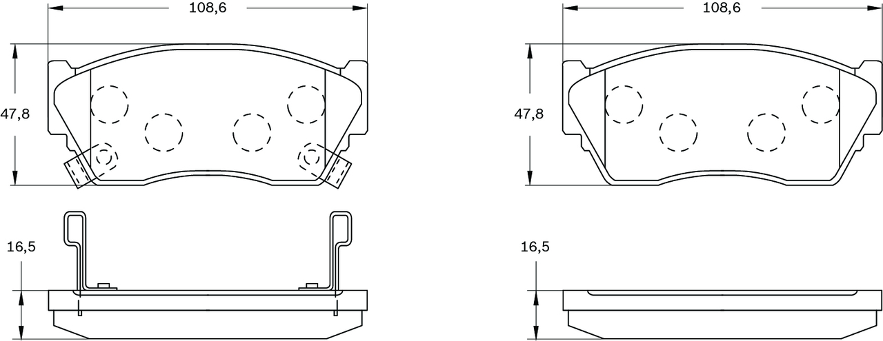 BOSCH 0 986 BB0 531 Bremsbelagsatz, Scheibenbremse