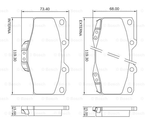 BOSCH 0 986 BB0 732 Brake...