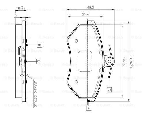 BOSCH 0 986 TB2 004 Brake...