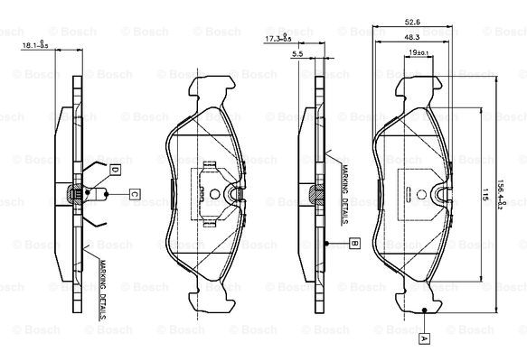 BOSCH 0 986 TB2 016 Brake...