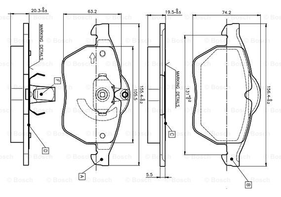 BOSCH 0 986 TB2 017 Brake...