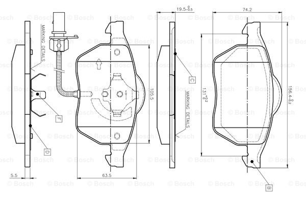 BOSCH 0 986 TB2 018 Brake...