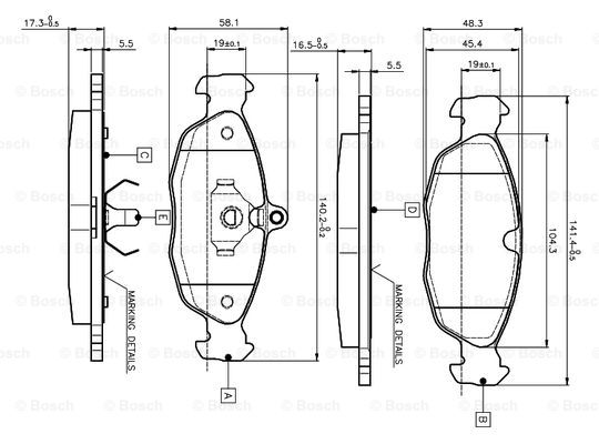 BOSCH 0 986 TB2 021 Brake...