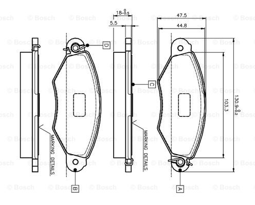 BOSCH 0 986 TB2 043 Brake...