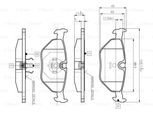 BOSCH 0 986 TB2 143 Brake...