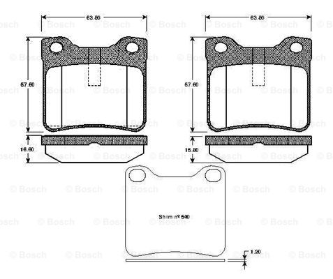 BOSCH 0 986 TB2 176 Brake...