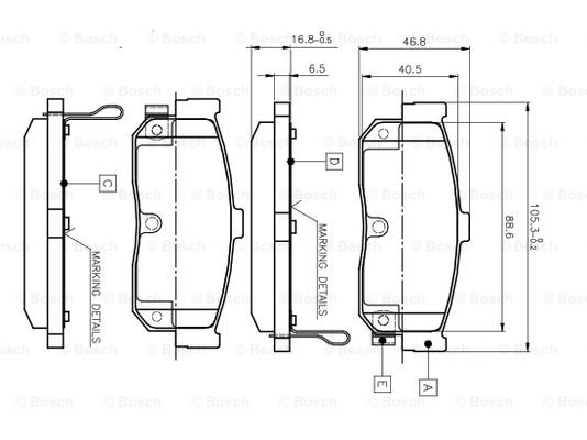 BOSCH 0 986 TB2 199 Brake...