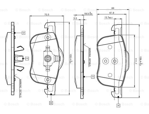 BOSCH 0 986 TB2 351 Brake...