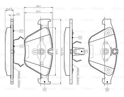 BOSCH 0 986 TB2 413 Brake...