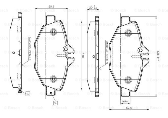 BOSCH 0 986 TB2 450 Brake...