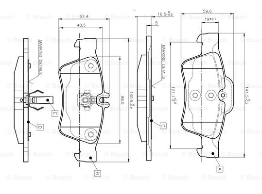 BOSCH 0 986 TB2 451 Brake...