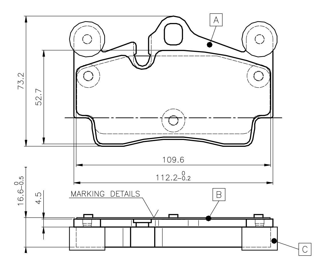 BOSCH 0 986 TB2 456 Bremsbelagsatz, Scheibenbremse
