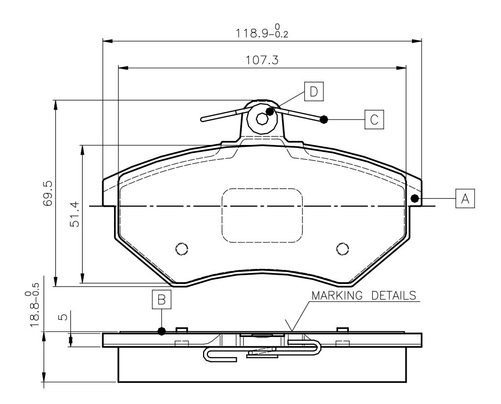 BOSCH 0 986 TB2 506 Bremsbelagsatz, Scheibenbremse