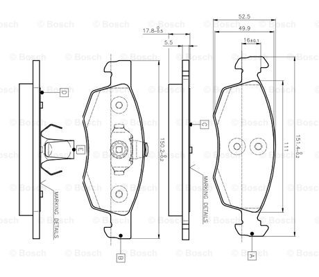 BOSCH 0 986 TB2 541 Brake...