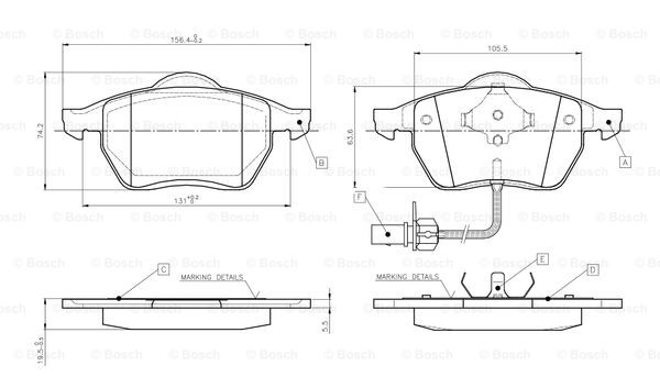 BOSCH 0 986 TB2 673 Brake...