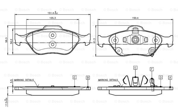 BOSCH 0 986 TB3 016 Brake...