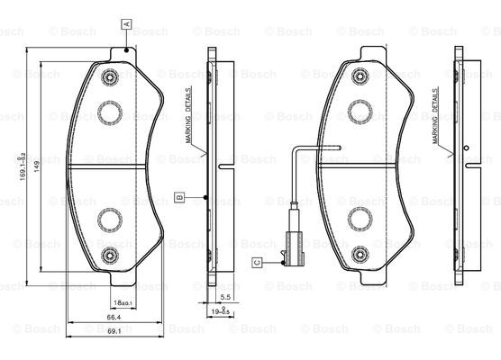 BOSCH 0 986 TB3 029 Brake...