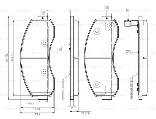 BOSCH 0 986 TB3 045 Brake...