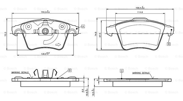 BOSCH 0 986 TB3 061 Brake...