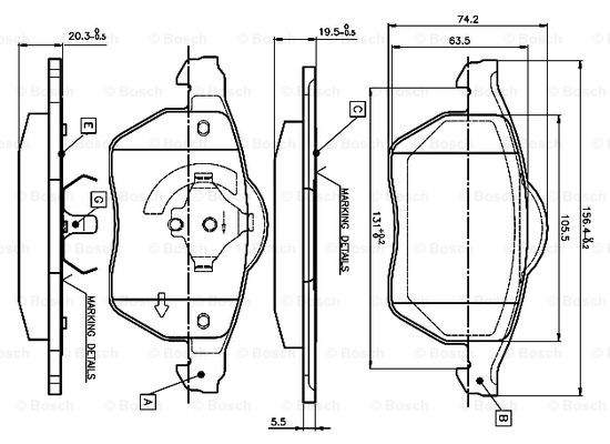 BOSCH 0 986 TB3 068 Brake...