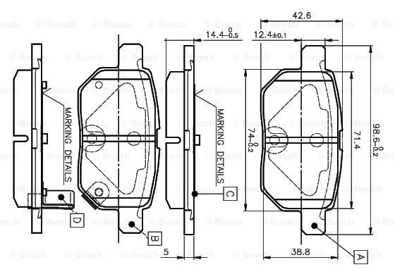 BOSCH 0 986 TB3 071 Brake...