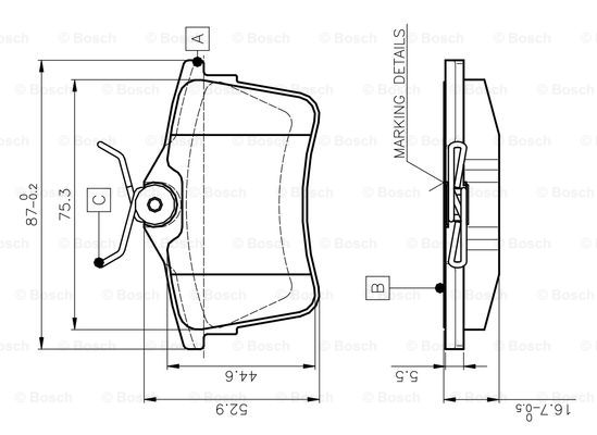 BOSCH 0 986 TB3 091 Brake...