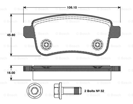 BOSCH 0 986 TB3 093 Brake...