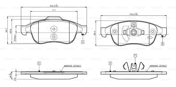 BOSCH 0 986 TB3 116 Brake...