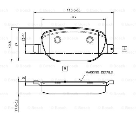 BOSCH 0 986 TB3 128 Brake...