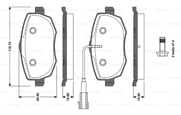 BOSCH 0 986 TB3 129 Brake...