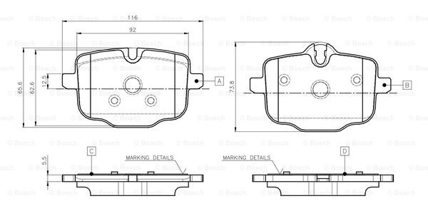 BOSCH 0 986 TB3 135 Brake...