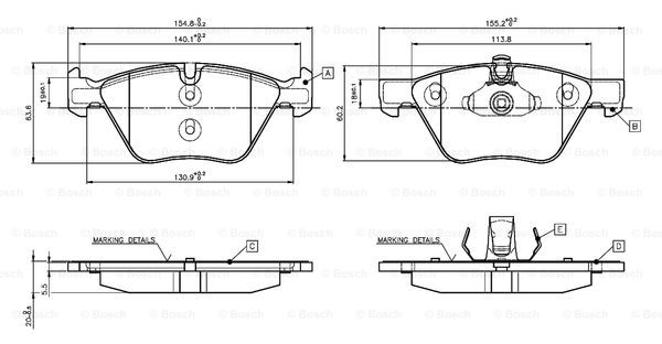 BOSCH 0 986 TB3 136 Brake...