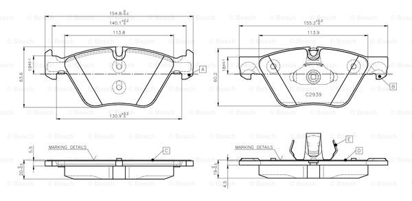 BOSCH 0 986 TB3 138 Brake...